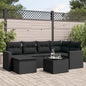 6-Tlg. Garten-Sofagarnitur Mit Kissen Poly Rattan