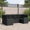 6-Tlg. Garten-Sofagarnitur Mit Kissen Poly Rattan