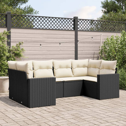 6-Tlg. Garten-Sofagarnitur Mit Kissen Poly Rattan