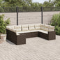 9-Tlg. Garten-Sofagarnitur Mit Kissen Poly Rattan