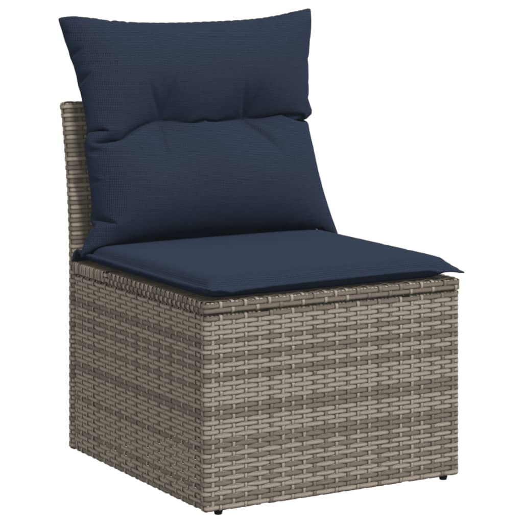 4-Tlg. Garten-Sofagarnitur Mit Kissen Poly Rattan