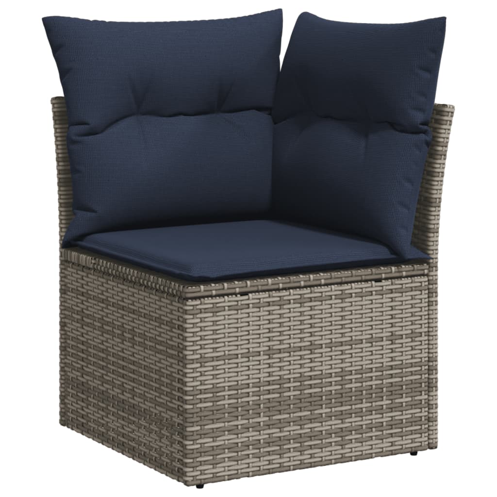 4-Tlg. Garten-Sofagarnitur Mit Kissen Poly Rattan