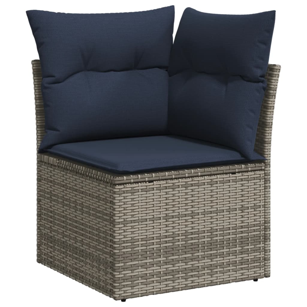 14-Tlg. Garten-Sofagarnitur Mit Kissen Poly Rattan