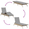 Sonnenliegen Mit Auflagen 2 Stk. Beige Poly Rattan