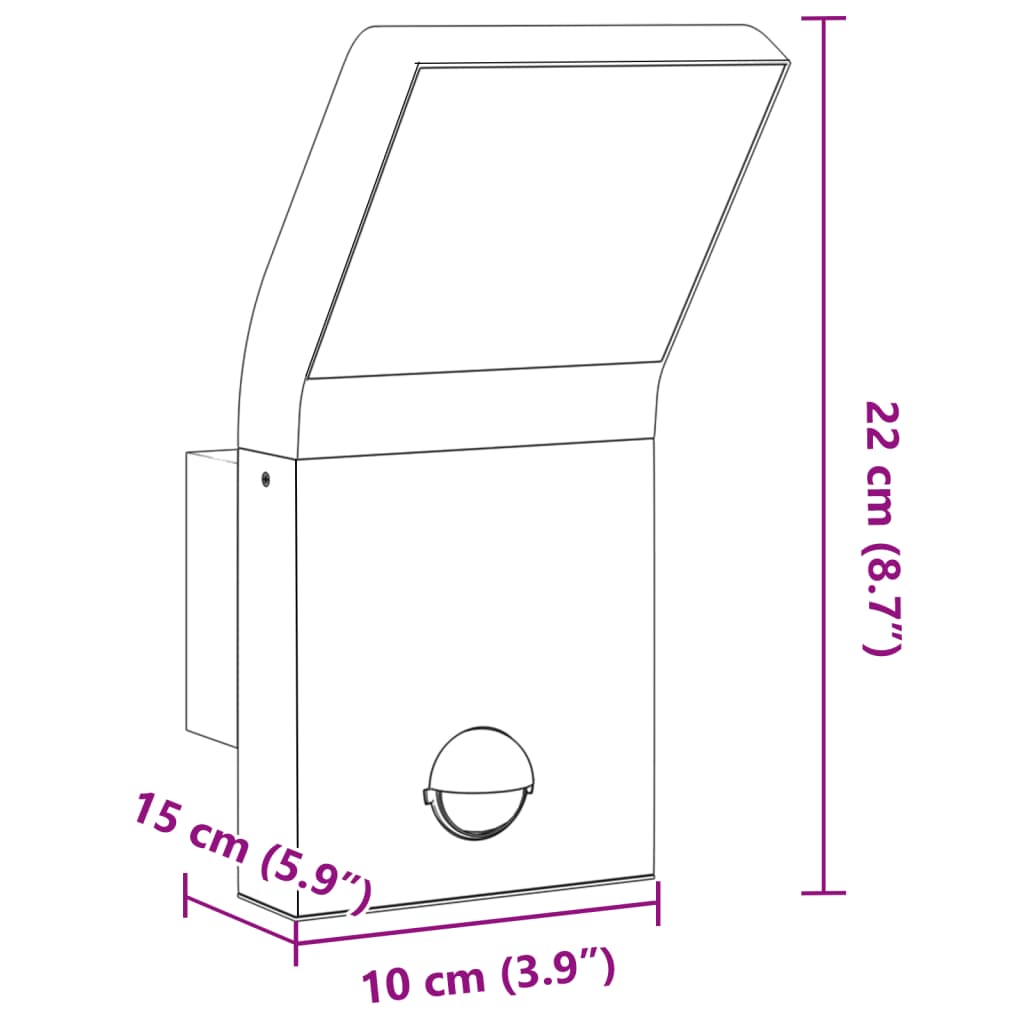 Led-Außenwandleuchten 2 Stk. Aluminiumdruckguss Weiß