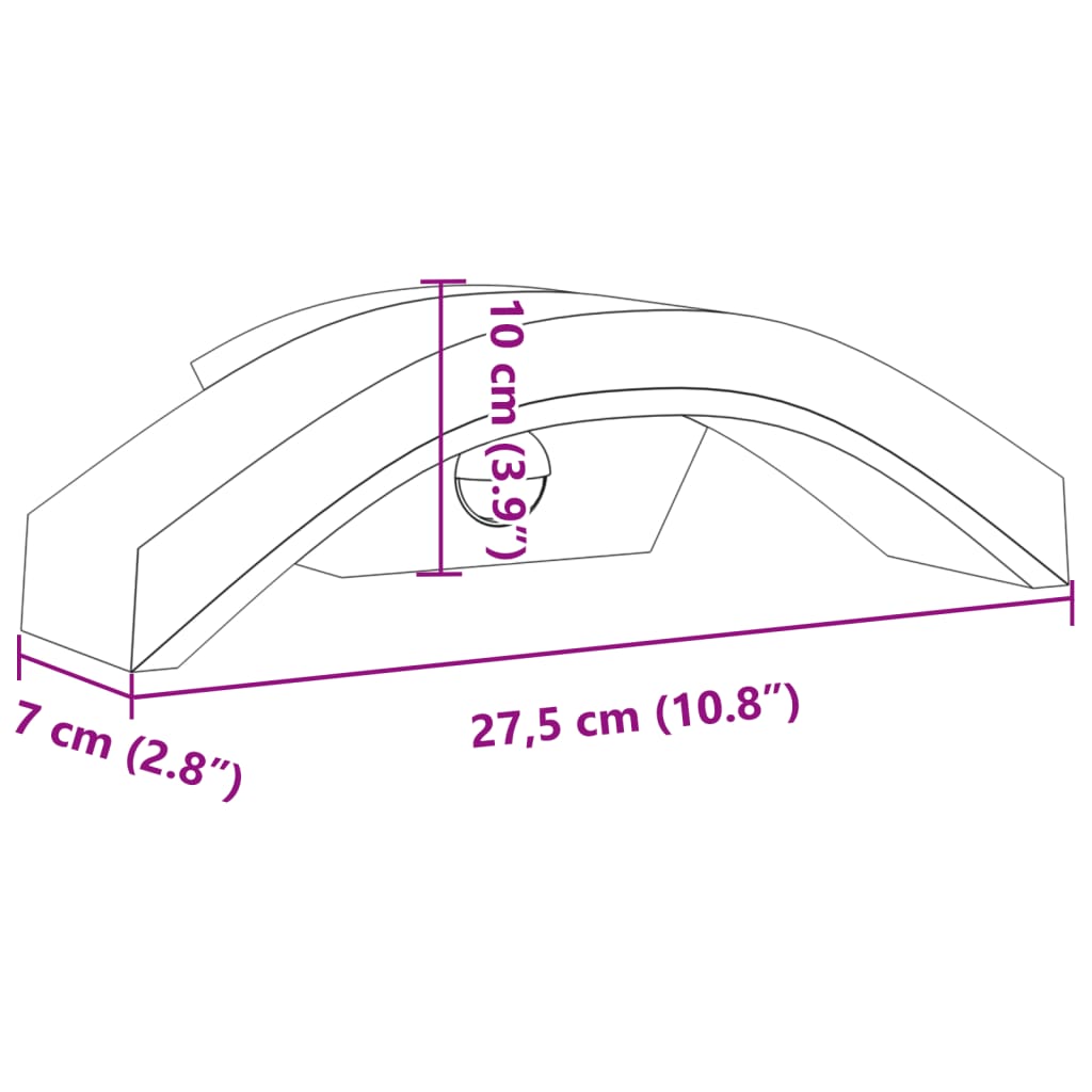 Led-Außenwandleuchten Mit Sensor 2 Stk. Aludruckguss Schwarz