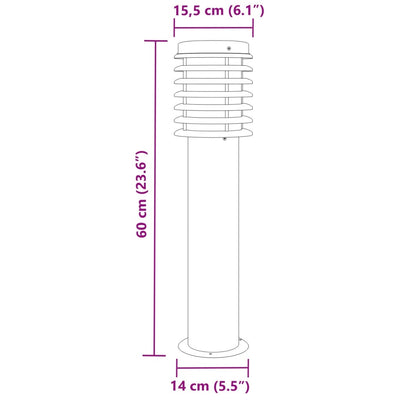 Wegeleuchte N 60 Cm Edelstahl Silber