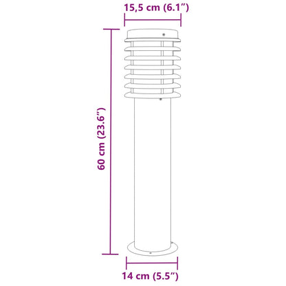 Wegeleuchte 60 Cm Edelstahl Schwarz