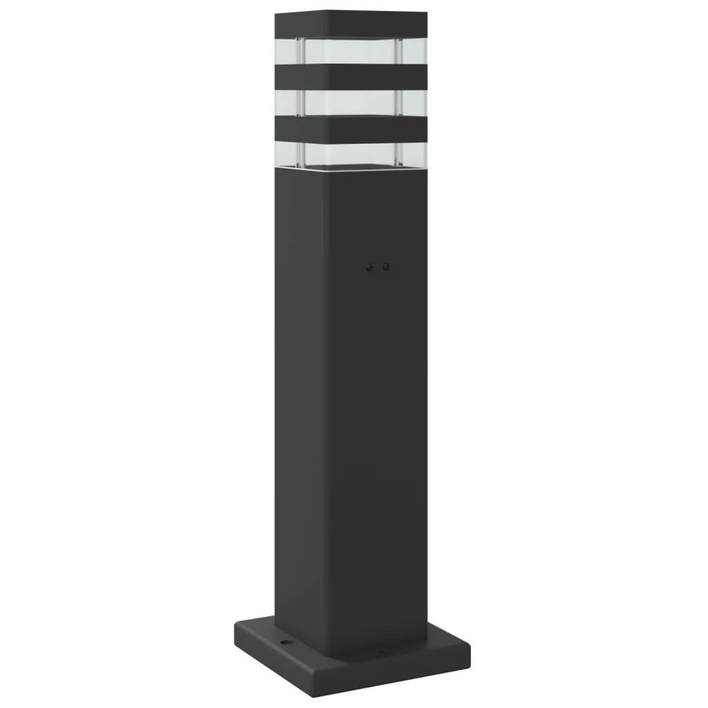 Wegeleuchten 3 Stk. Schwarz Aluminium Schwarz 50 Cm