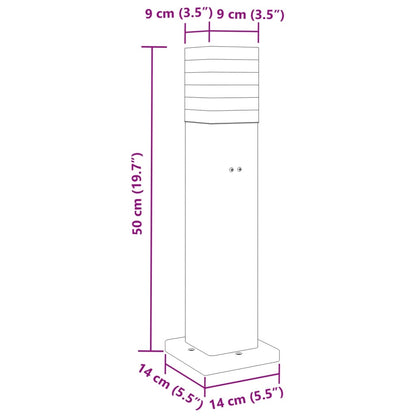 Wegeleuchte Schwarz Aluminium 50 Cm