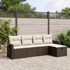 5-Tlg. Garten-Sofagarnitur Mit Kissen Beige Poly Rattan