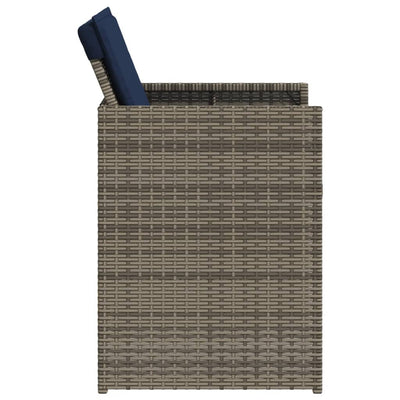 Gartenstühle Mit Kissen 4 Stk. Grau Poly Rattan