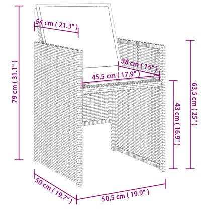 Gartenstühle Mit Kissen 4 Stk. Grau Poly Rattan