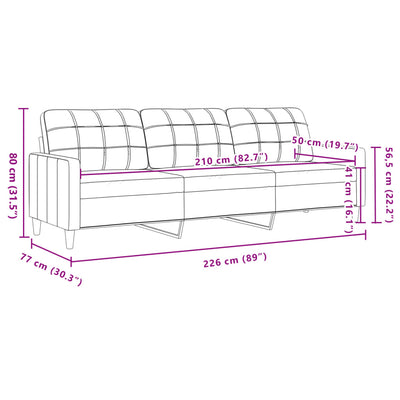 3-Sitzer-Sofa Stoff