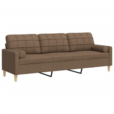 3-Sitzer-Sofa Mit Zierkissen Stoff