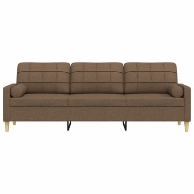 3-Sitzer-Sofa Mit Zierkissen Stoff