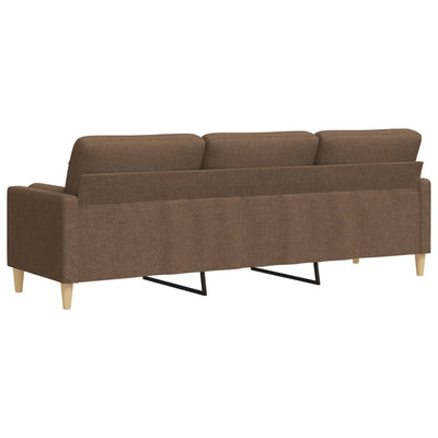 3-Sitzer-Sofa Mit Zierkissen Stoff