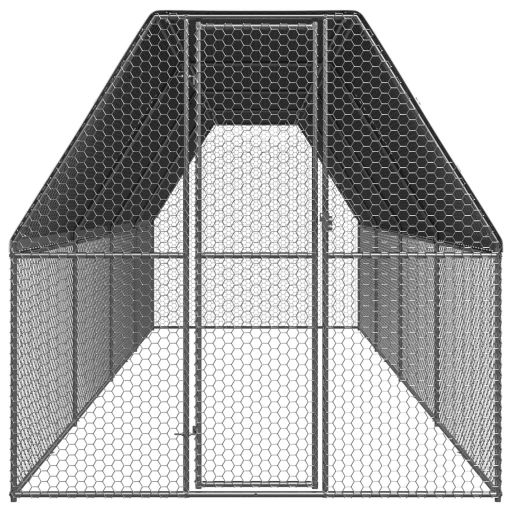 Hühnerkäfig 2X8X2 M Verzinkter Stahl