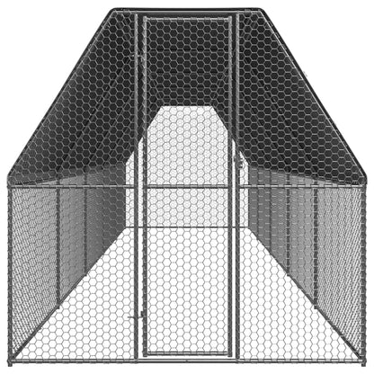 Hühnerkäfig 2X10X2 M Verzinkter Stahl