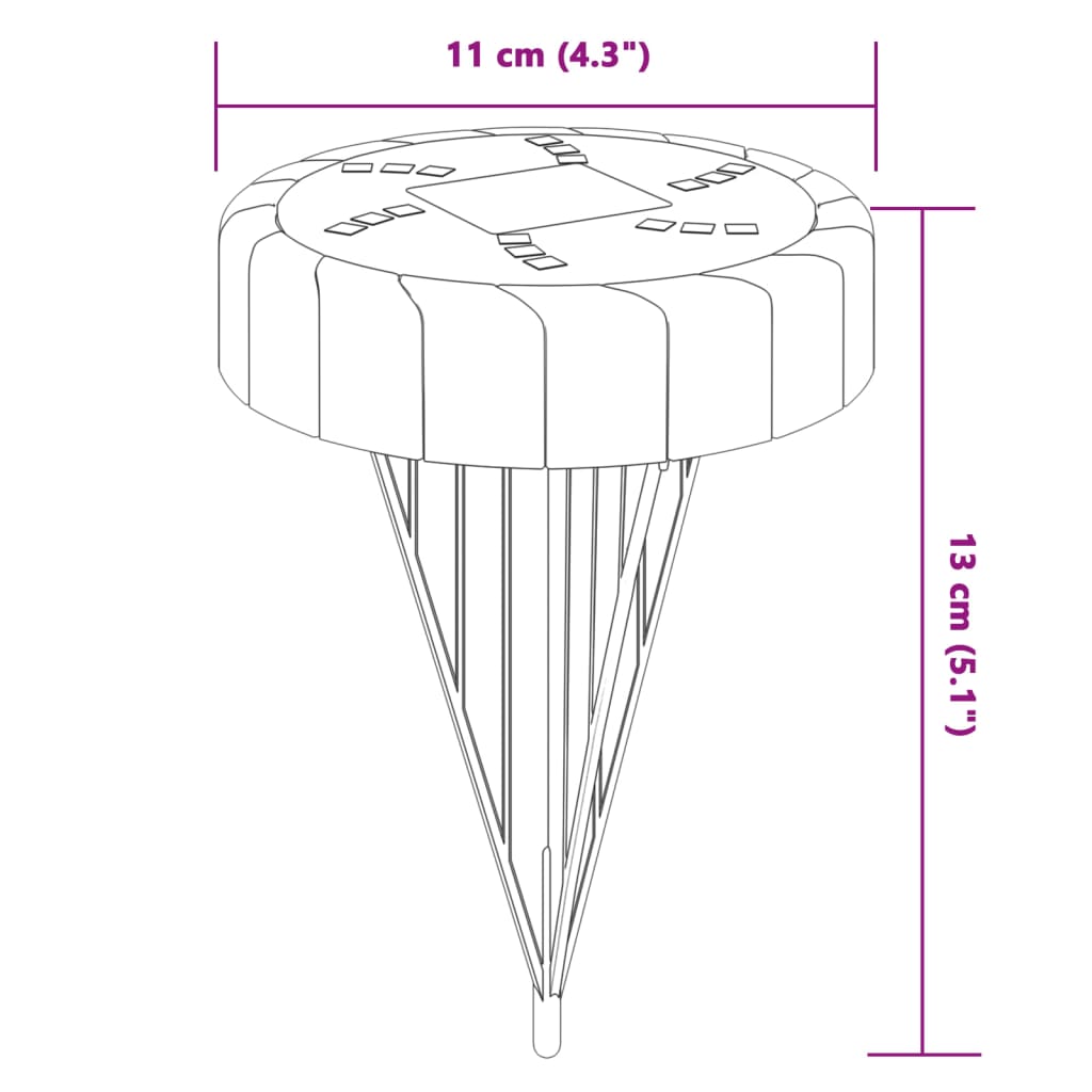 Solar-Bodenleuchten Mit Erdspieß 4 Stk. Warmweiß