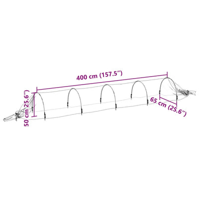 Netztunnel 4 Stk. 1,5X5 M Fiberglas Und Pp