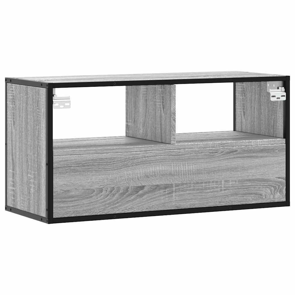 Tv-Schrank 80X31X39,5 Cm Holzwerkstoff Und Metall