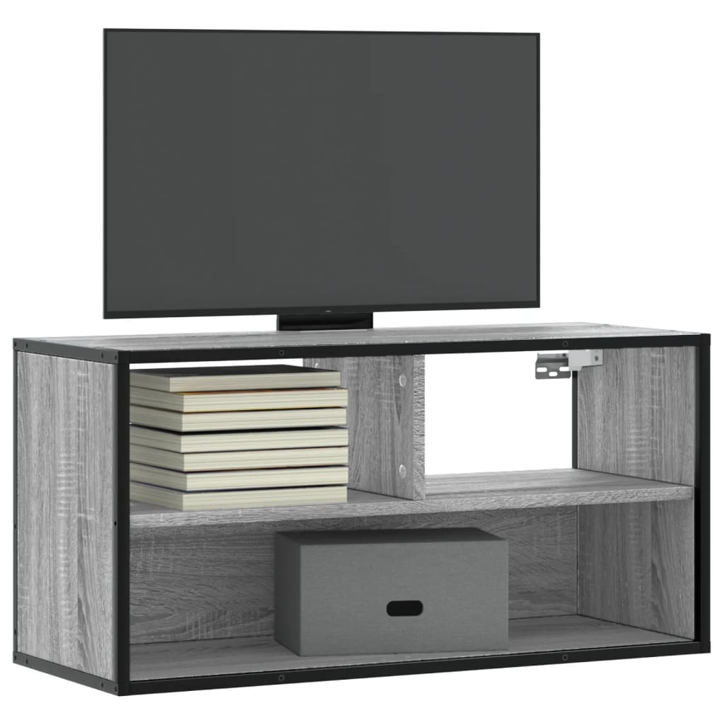 Tv-Schrank 80X31X39,5 Cm Holzwerkstoff Und Metall