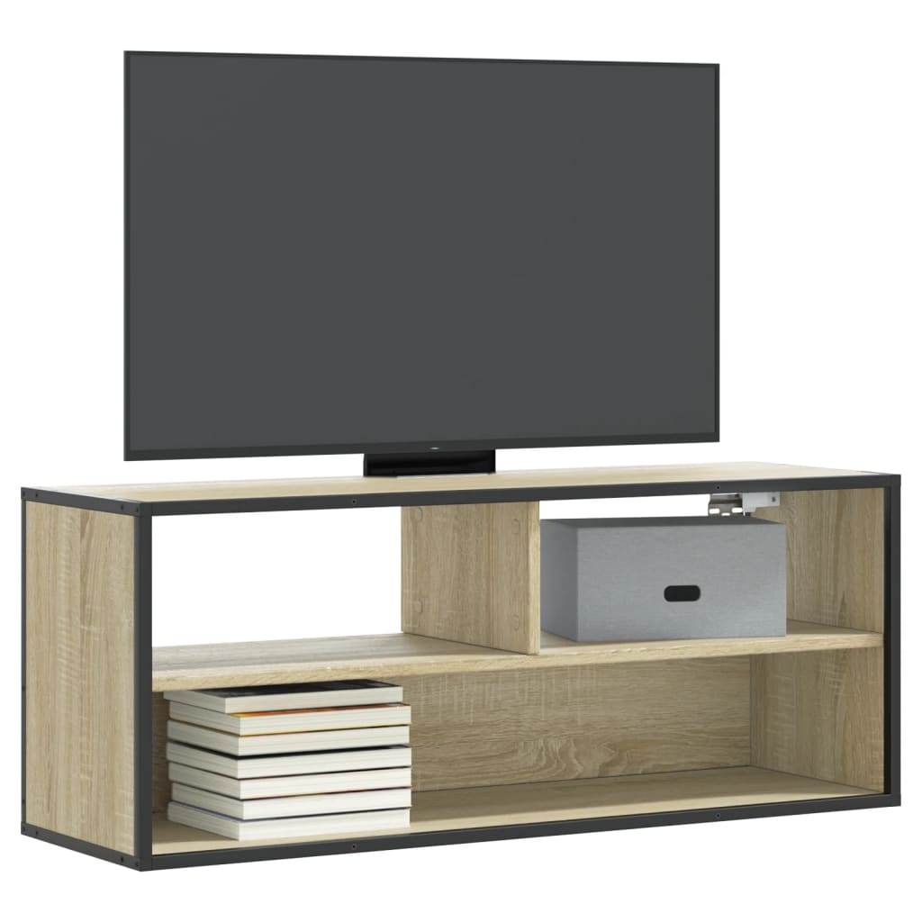 Tv-Schrank 80X31X39,5 Cm Holzwerkstoff Und Metall