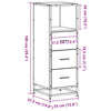 Badschrank Sonoma-Eiche 35X37,5X100 Cm Holzwerkstoff