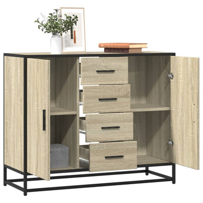 Sideboard Sonoma-Eiche 92X35X76 Cm Holzwerkstoff