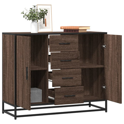 Sideboard Sonoma-Eiche 92X35X76 Cm Holzwerkstoff