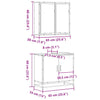2-Tlg. Badmöbel-Set Braun Eichen-Optik Holzwerkstoff
