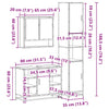 3-Tlg. Badmöbel-Set Holzwerkstoff