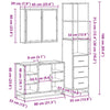 3-Tlg. Badmöbel-Set Holzwerkstoff