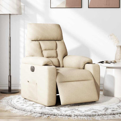 Relaxsessel Elektrisch Stoff Creme