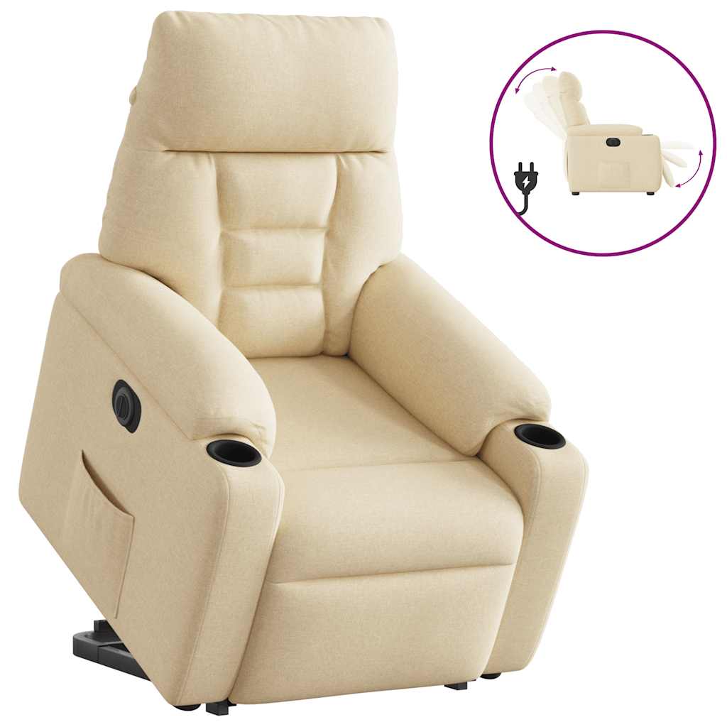 Relaxsessel Mit Aufstehhilfe Elektrisch Stoff Creme