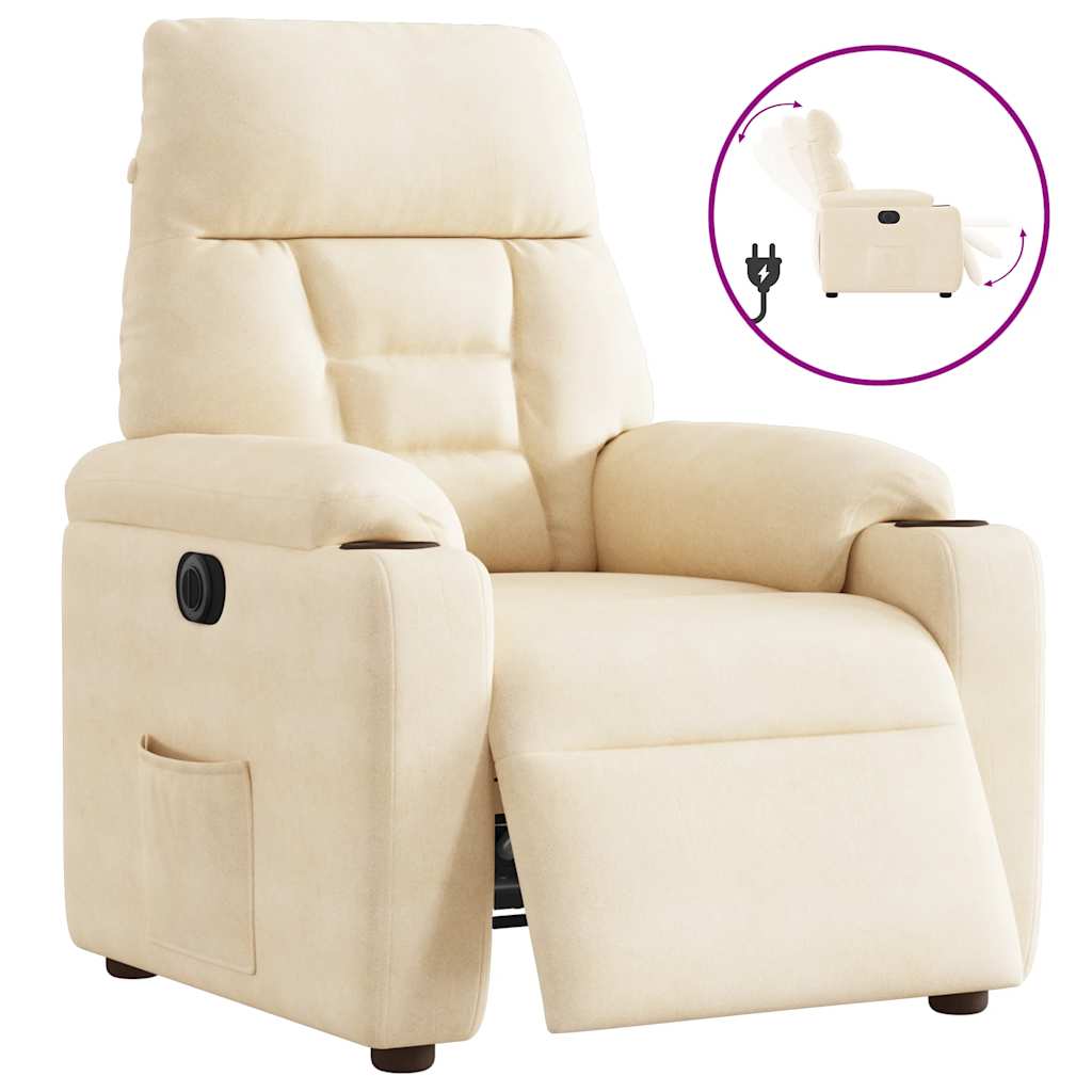 Relaxsessel Elektrisch Mikrofasergewebe Beige