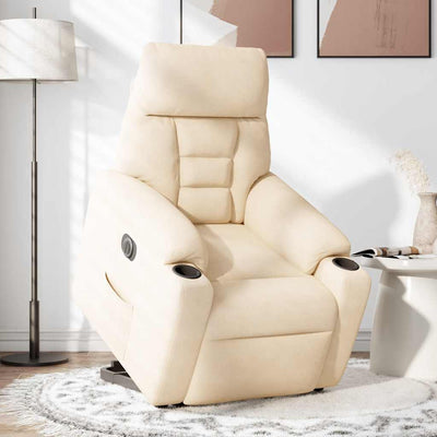 Relaxsessel Mit Aufstehhilfe Elektrisch Mikrofasergewebe Beige