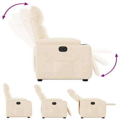 Relaxsessel Mit Aufstehhilfe Elektrisch Mikrofasergewebe Beige