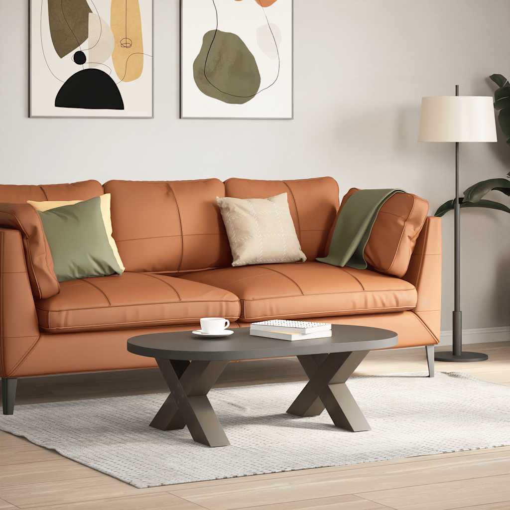 Couchtischbeine X-Form 2 Stk. Stahl 50X(30-31) Cm Stahl Natur