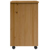 Rollschrank Mit Schubladen Moss Honigbraun Massivholz Kiefer