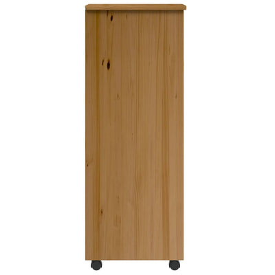 Rollschrank Mit Schubladen Moss Honigbraun Massivholz Kiefer