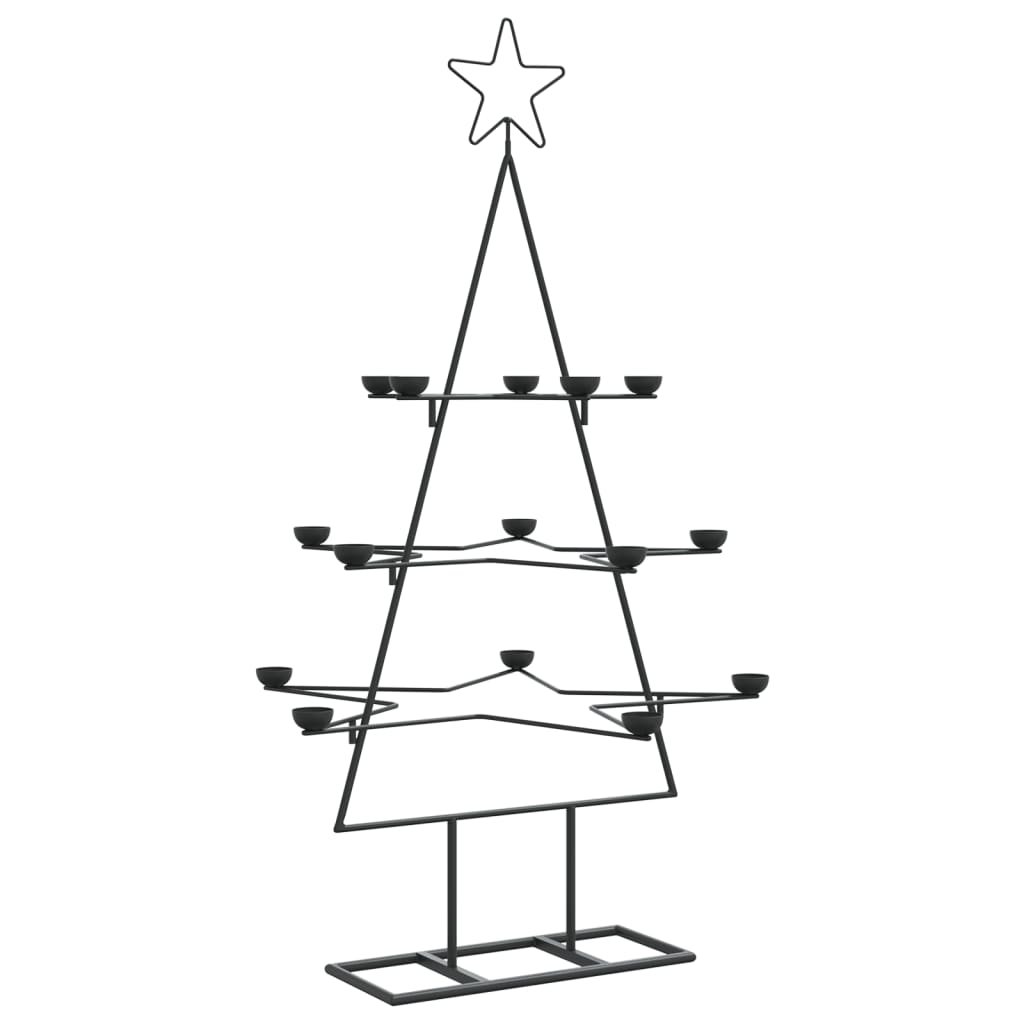 Metall-Weihnachtsbaum Zum Dekorieren Schwarz