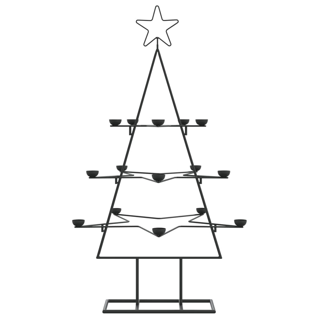 Metall-Weihnachtsbaum Zum Dekorieren Schwarz