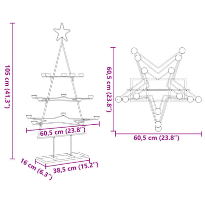 Metall-Weihnachtsbaum Zum Dekorieren Schwarz