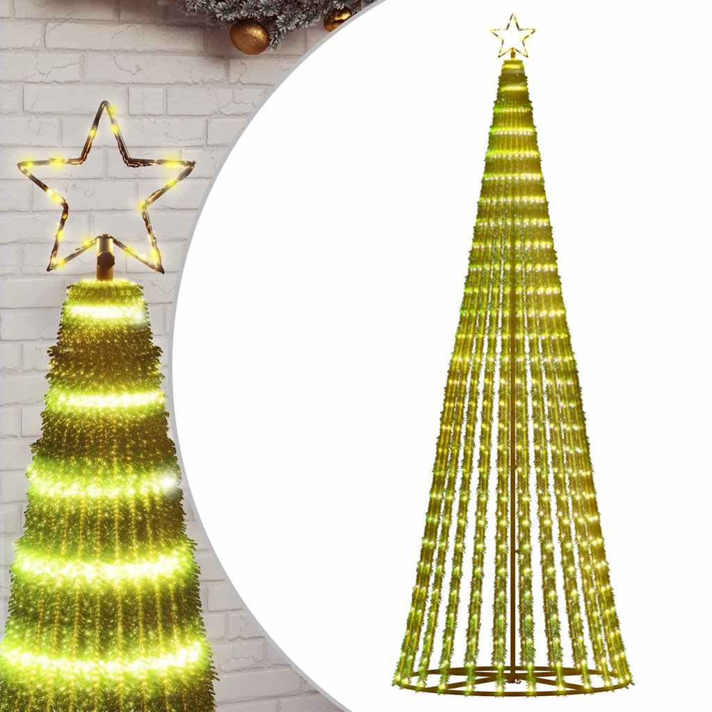 Weihnachtsbaum Kegelform 475 Leds Warmweiß 247 Cm