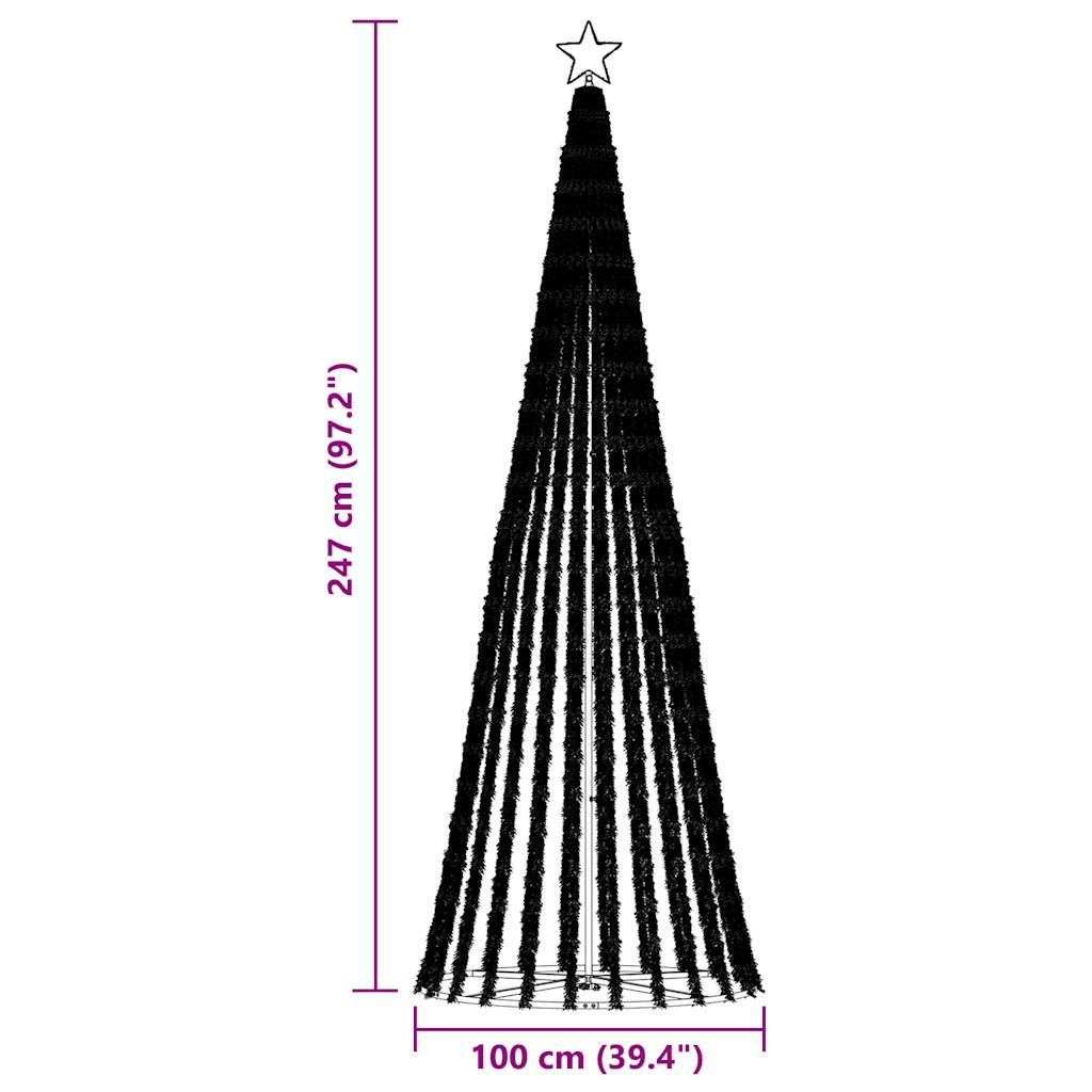 Weihnachtsbaum Kegelform 475 Leds Warmweiß 247 Cm