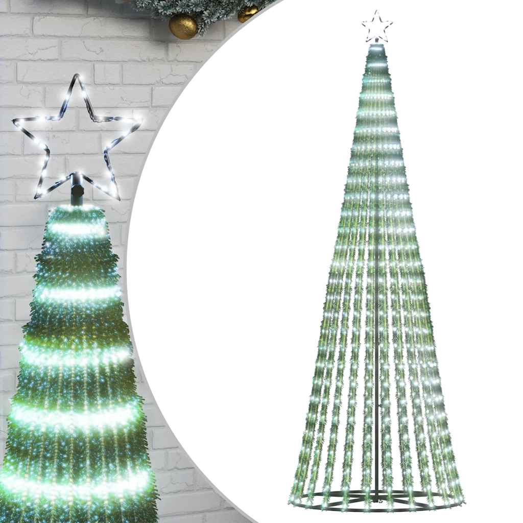 Weihnachtsbaum Kegelform 475 Leds Kaltweiß 247 Cm