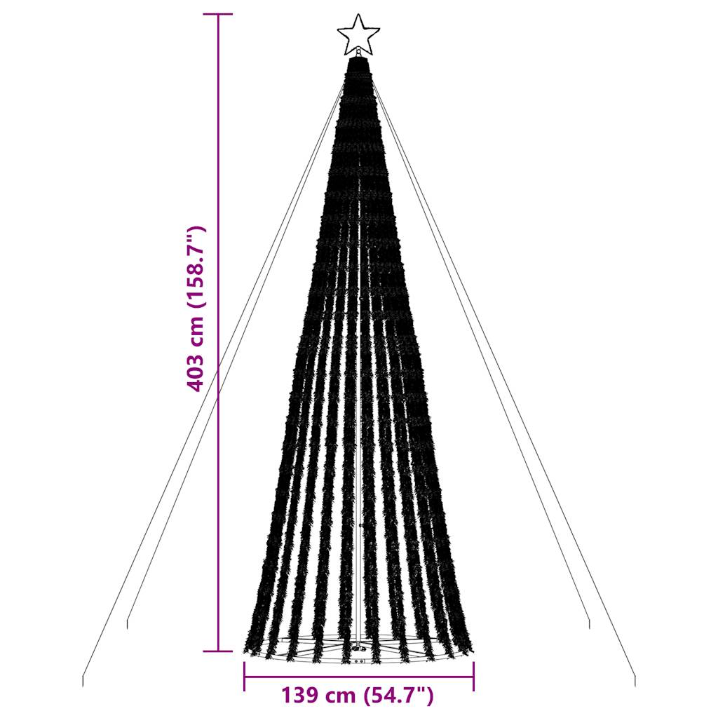 Weihnachtsbaum Kegelform 1028 Leds Warmweiß 403 Cm