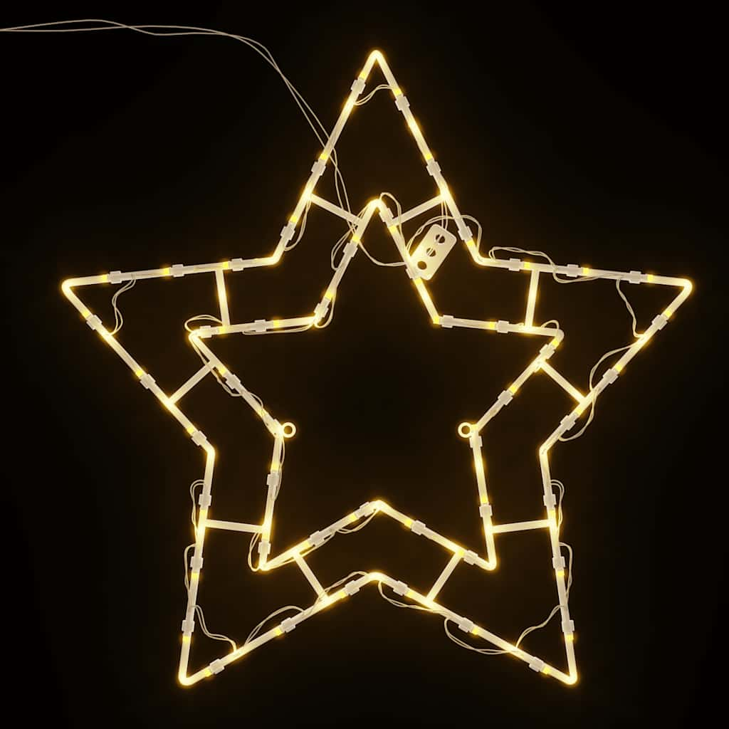 Weihnachtsbeleuchtung Stern-Silhouette 2 Stk. 50 Leds Warmweiß